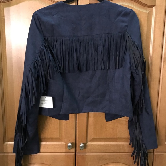 Just Fab Suede like fringe jacket - Picture 2 of 2